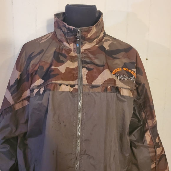 I5 Apparel Men's Camo & Gray Lightweight Winderbreaker Rain Jacket XL - Picture 2 of 7